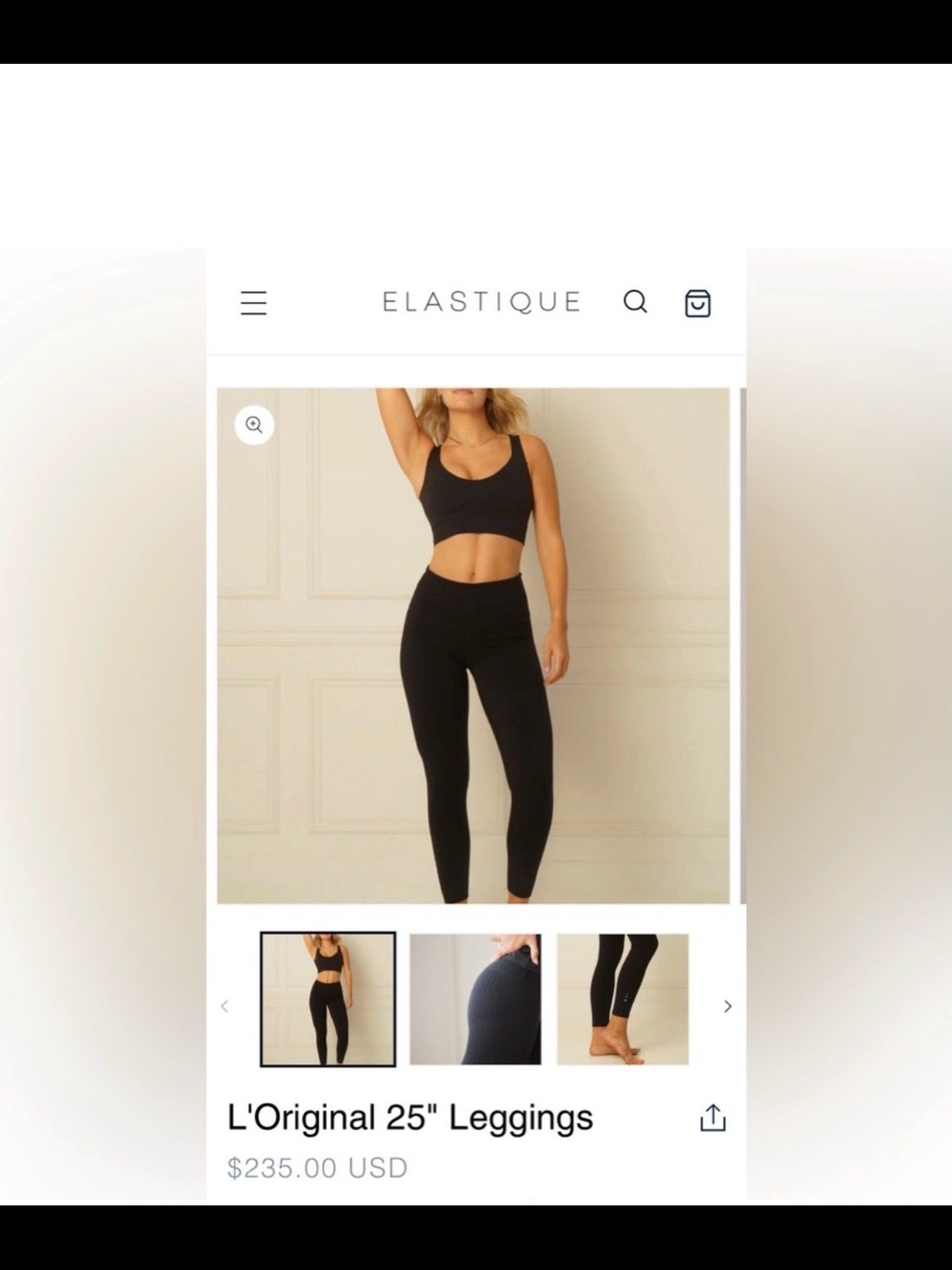 Elastique L'Original 25" Leggings - Black